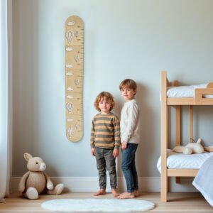 Wooden Growth Chart for Wall - Size Height Chart for Kids, Growth Measuring Board and Kids Height Wall Chart, Growth Chart