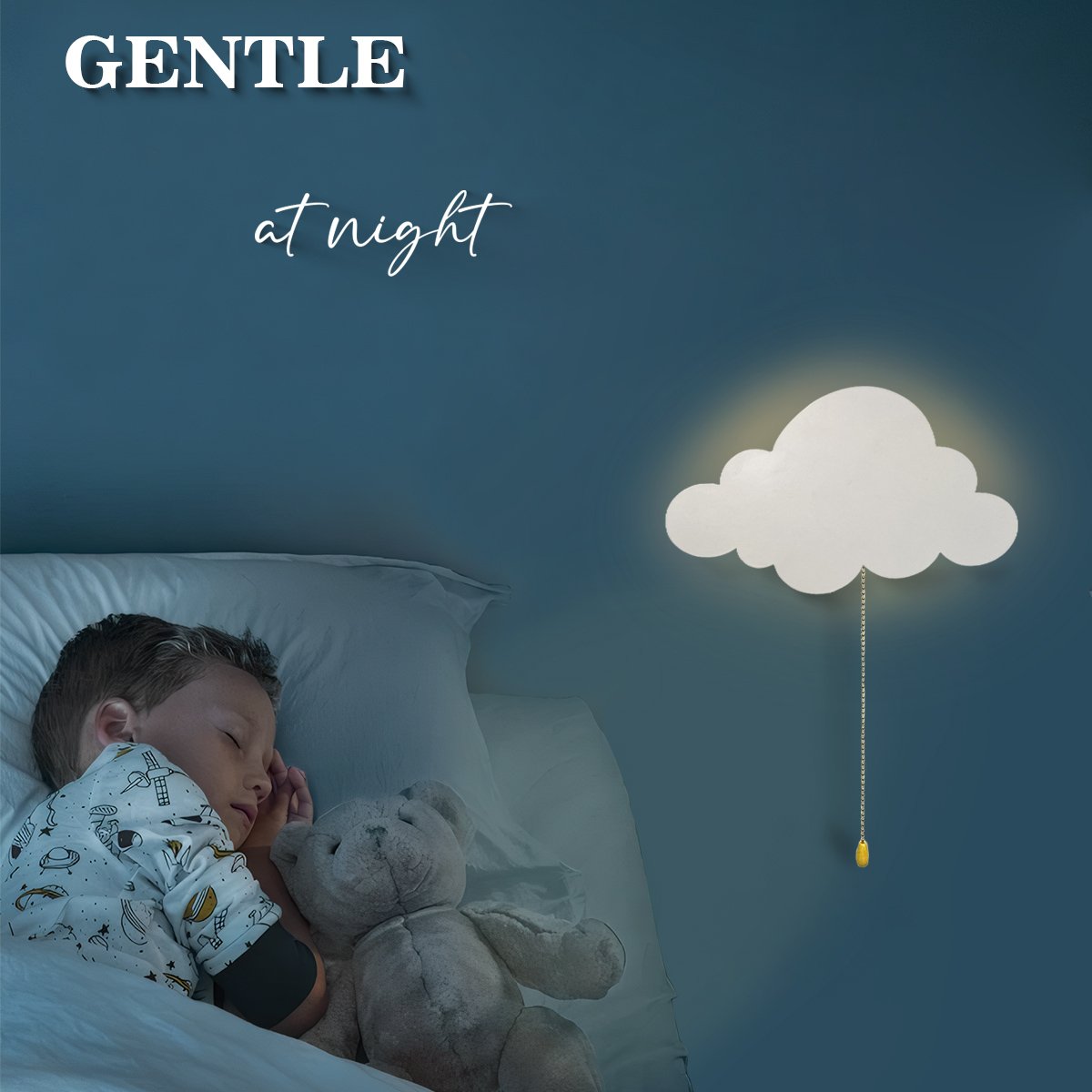 Cloud Light - Floating Cloud Wall Lamps for Nursery & Kids' Bedrooms | Battery-operated Hanging Night Lights - Image 4