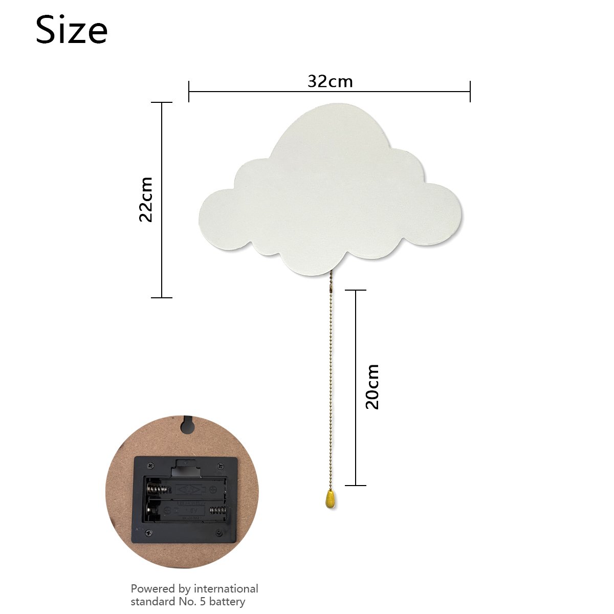 Cloud Light - Floating Cloud Wall Lamps for Nursery & Kids' Bedrooms | Battery-operated Hanging Night Lights - Image 6