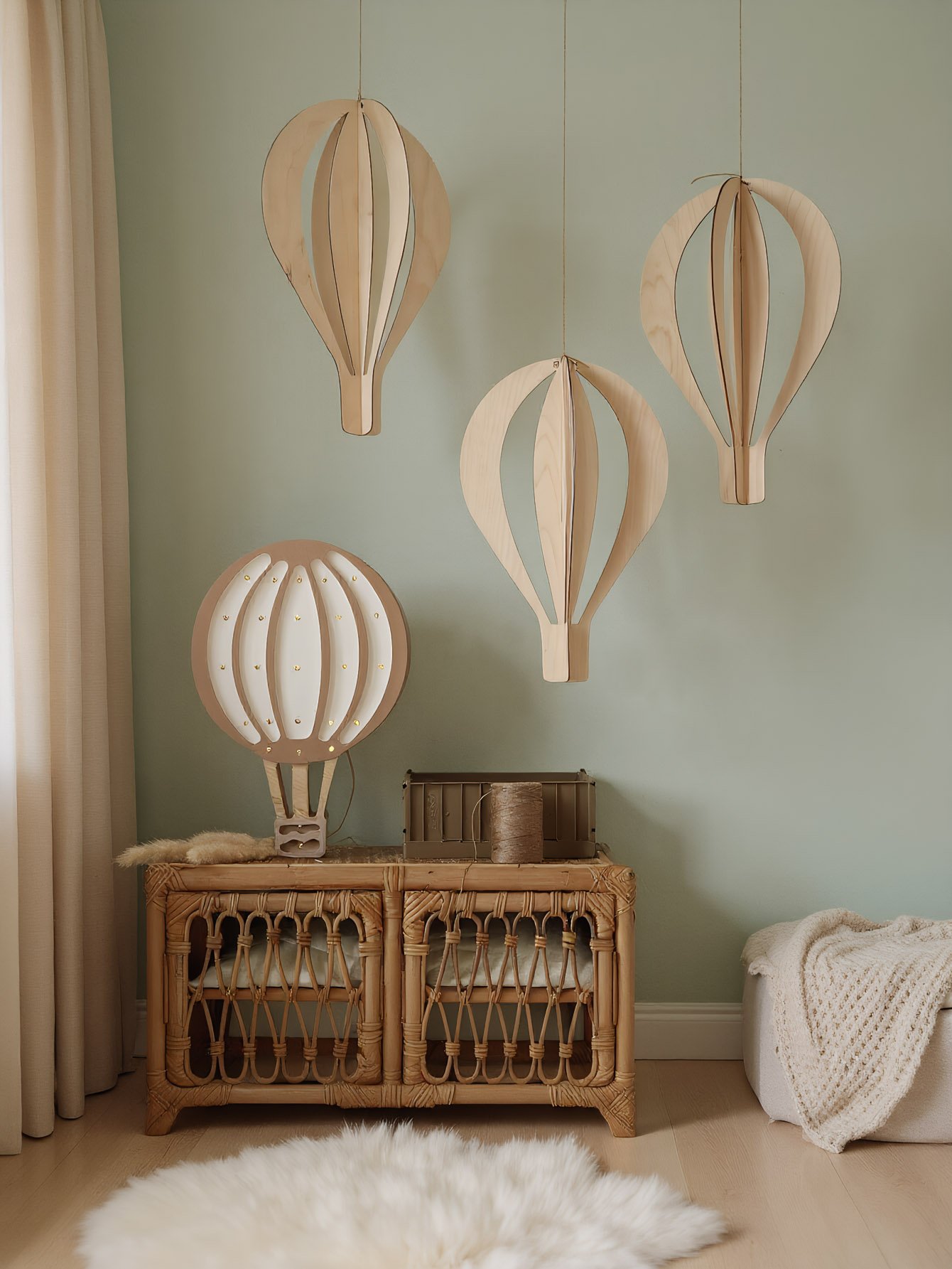 3pcs/lot Nordic 3D Hanging Hot Air Balloon Children's Room Decoration Accessories Home Crafts Nursery Decoration - Image 4