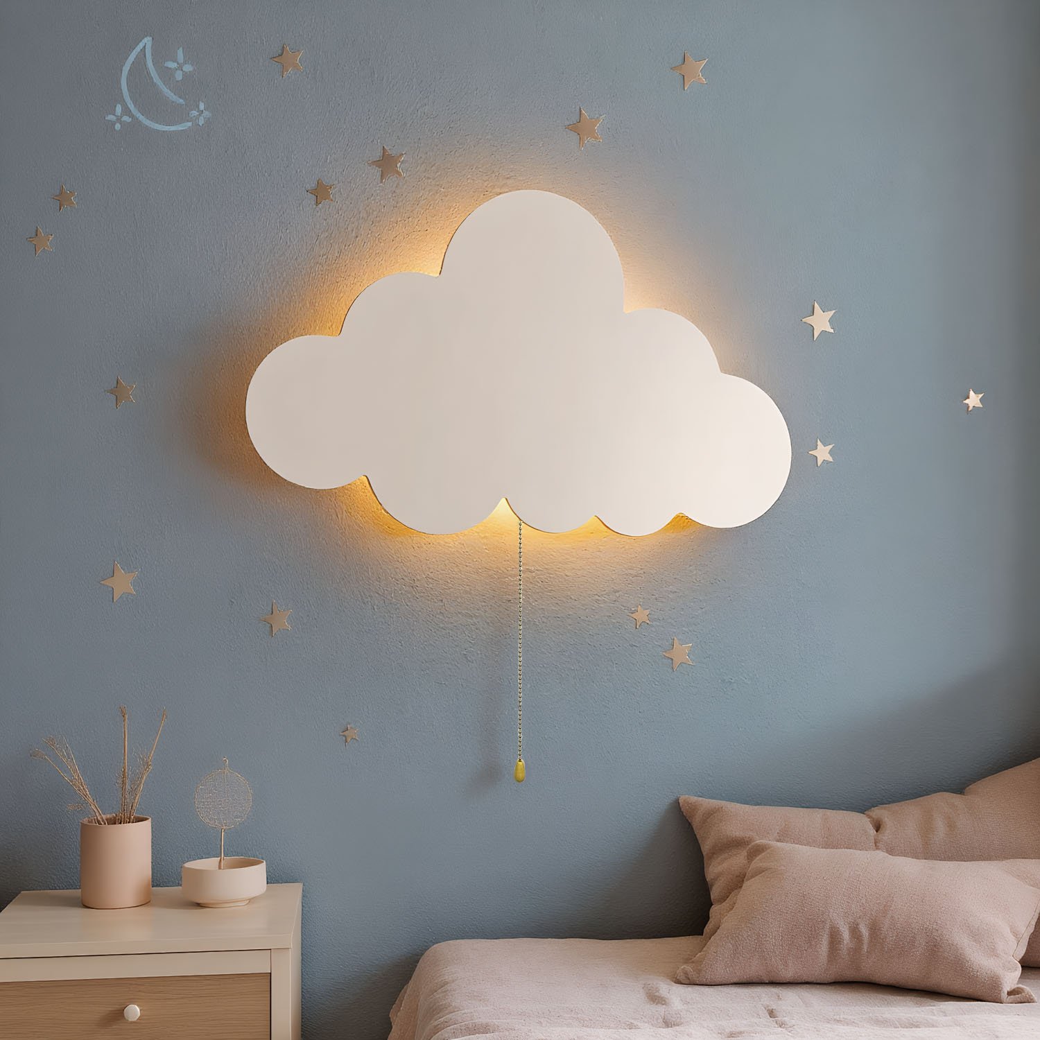 Cloud Light - Floating Cloud Wall Lamps for Nursery & Kids' Bedrooms | Battery-operated Hanging Night Lights - Image 3