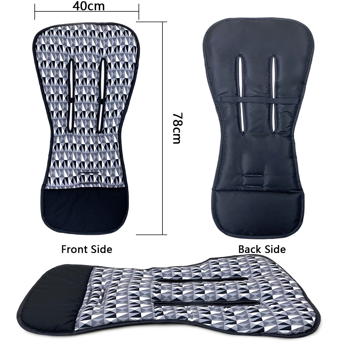Universal Baby Stroller Seat Cushion Kids Pushchair Car Cart High Chair Seat Trolley Soft Mattress Baby Stroller Accessories - Image 3