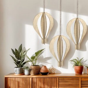 3pcs/lot Nordic 3D Hanging Hot Air Balloon Children's Room Decoration Accessories Home Crafts Nursery Decoration